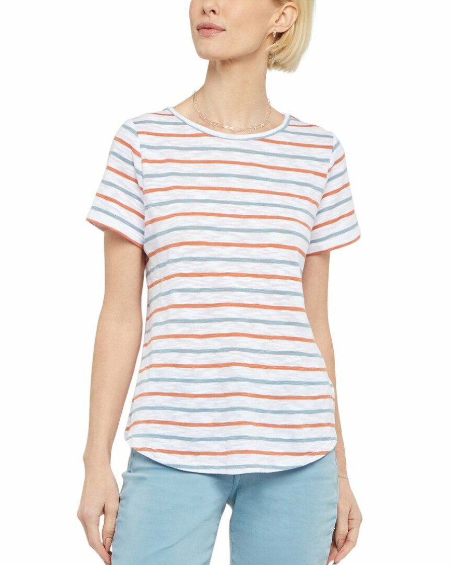 Sweaters & Knits Nydj | Nydj Striped T-Shirt Women Sweaters & Knits