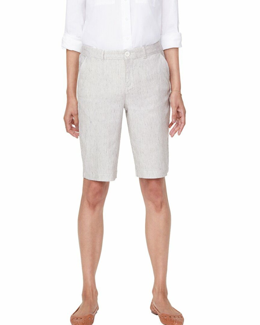 Shorts Nydj | Nydj Bermuda Linen-Blend Short Women Shorts