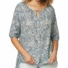 Sweaters & Knits Nydj | Nydj Button Down Silk-Blend Peasant Blouse Women Sweaters & Knits