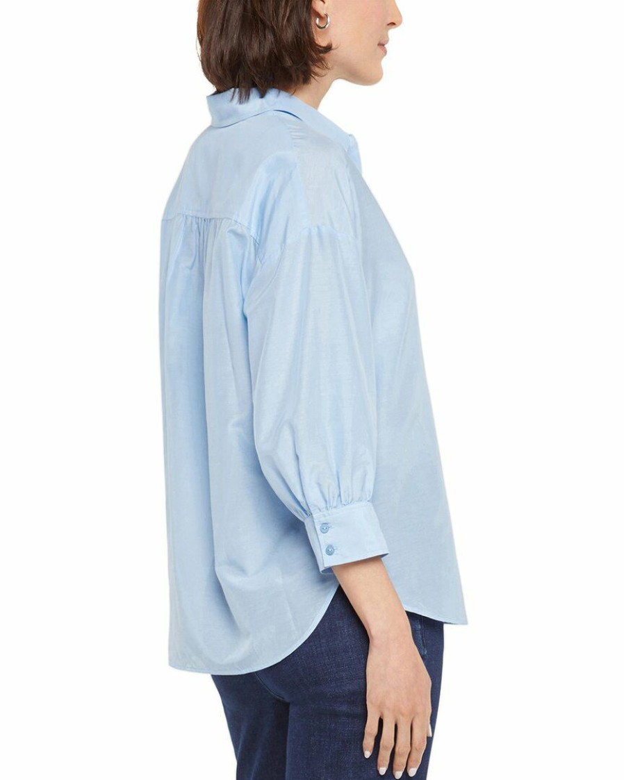 Tops Nydj | Nydj Zoey Silk-Blend Blouse Women Tops