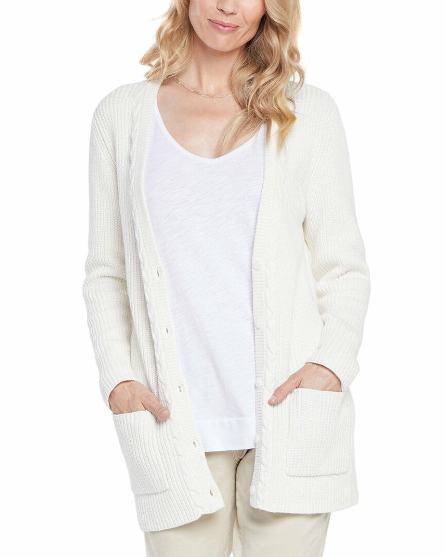 Sweaters & Knits Nydj | Nydj Cable Everyday Cashmere-Blend Cardigan Women Sweaters & Knits