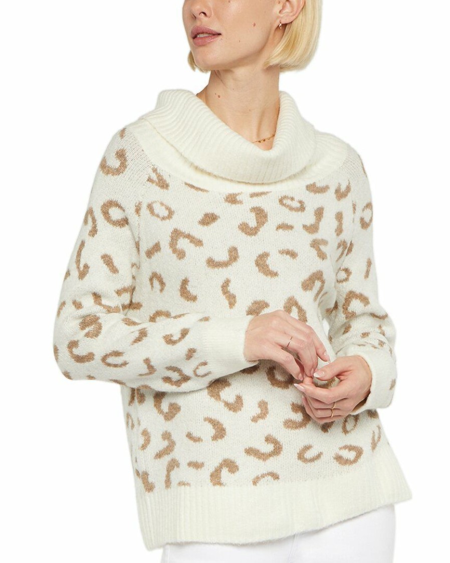 Sweaters & Knits Nydj | Nydj Leopard Turtleneck Sweater Women Sweaters & Knits