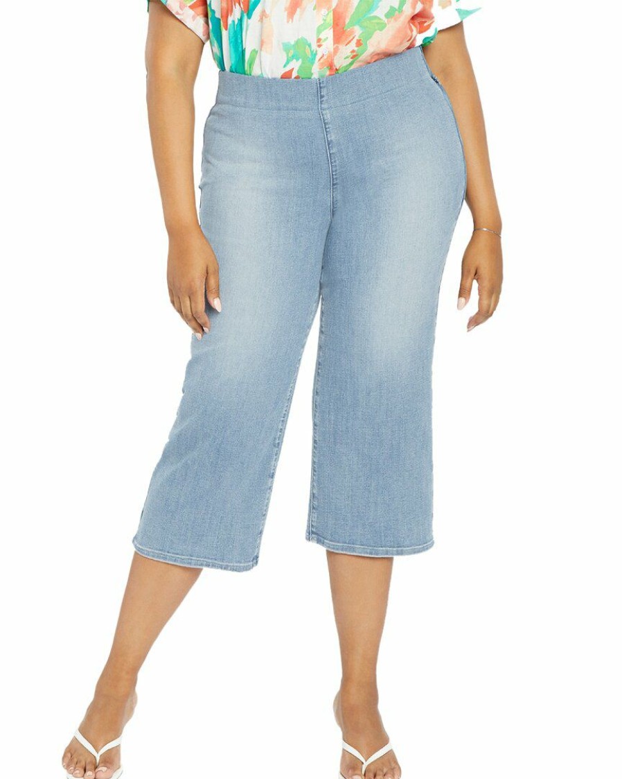 Jeans Nydj | Nydj Pluspull On Wide Leg Capri Pant Women Jeans