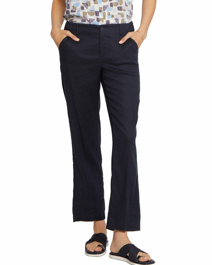 Pants Nydj | Nydj Marilyn Linen-Blend Ankle Trouser Women Pants