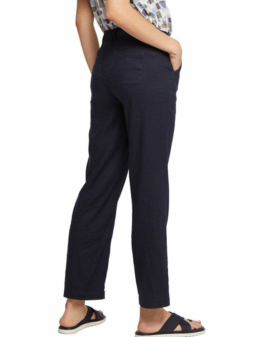 Pants Nydj | Nydj Marilyn Linen-Blend Ankle Trouser Women Pants