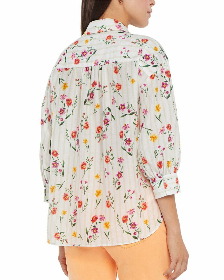 Tops Nydj | Nydj Zoey Silk-Blend Blouse Women Tops