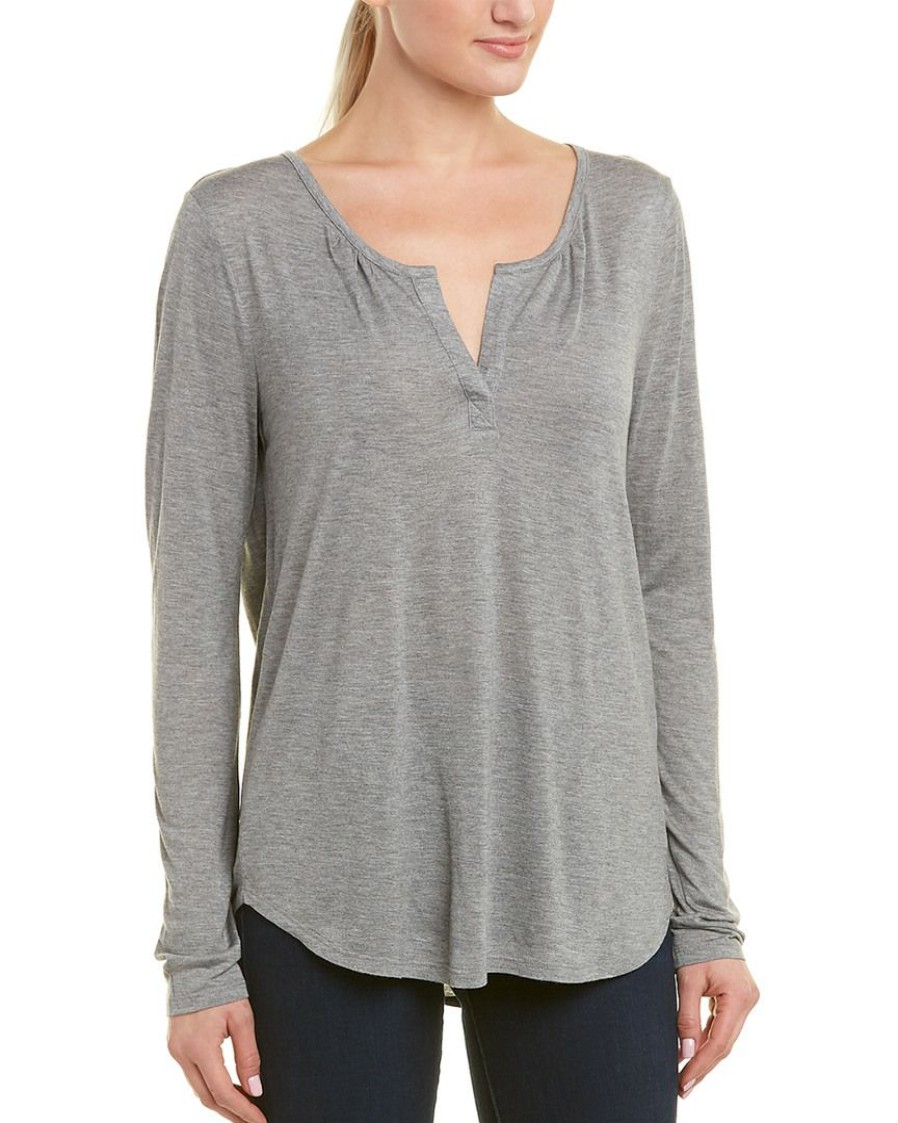 Tops Nydj | Nydj Henley Top Women Tops