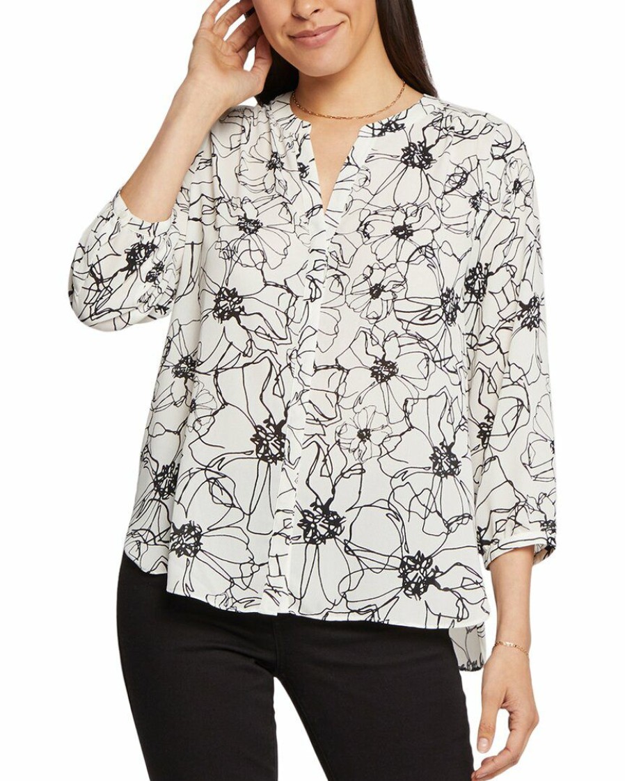 Tops Nydj | Nydj Pintuck Blouse Women Tops