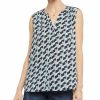 Tops Nydj | Nydj Sleeveless Pintuck Blouse Women Tops