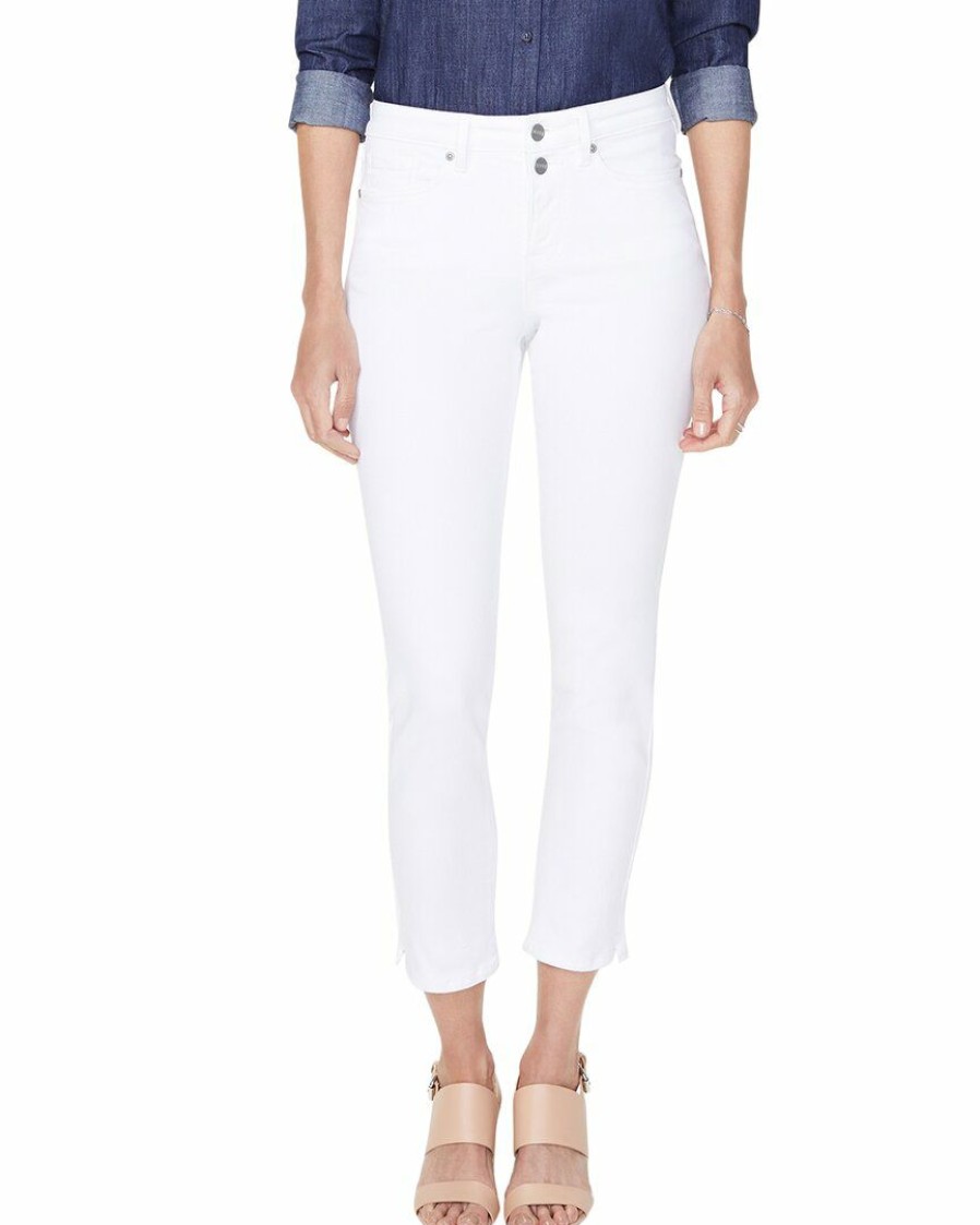 Jeans Nydj | Nydj Sheri Optic White Ankle Slim Leg Jean Women Jeans