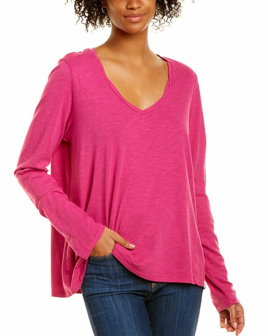 Sweaters & Knits Nydj | Nydj A-Line Twist V-Neck T-Shirt Women Sweaters & Knits