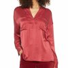 Tops Nydj | Nydj Woven Henley Women Tops