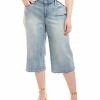 Jeans Nydj | Nydj Plus Wide Leg Pedal Pant Women Jeans