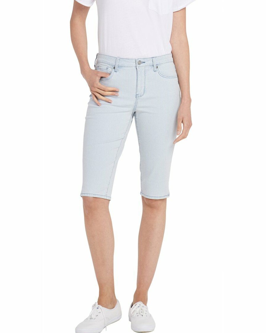 Jeans Nydj | Nydj Knee Riveted Slits Capri Women Jeans