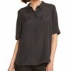 Tops Nydj | Nydj Riley Elbow Sleeve Silk Top Women Tops