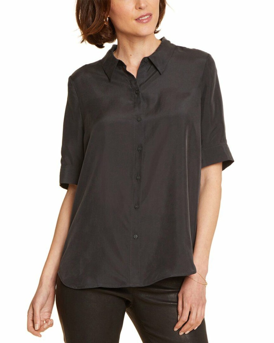 Tops Nydj | Nydj Riley Elbow Sleeve Silk Top Women Tops