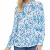 Tops Nydj | Nydj Ruffle Neck Blouse Women Tops