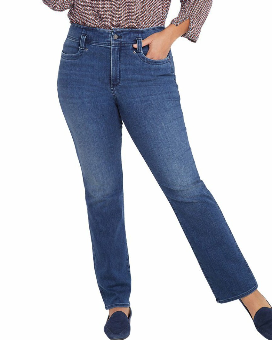 Jeans Nydj | Nydj Plus Marilyn Straight Leg Jean Women Jeans