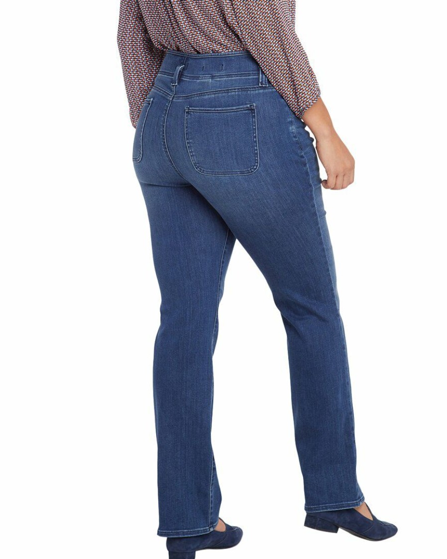 Jeans Nydj | Nydj Plus Marilyn Straight Leg Jean Women Jeans