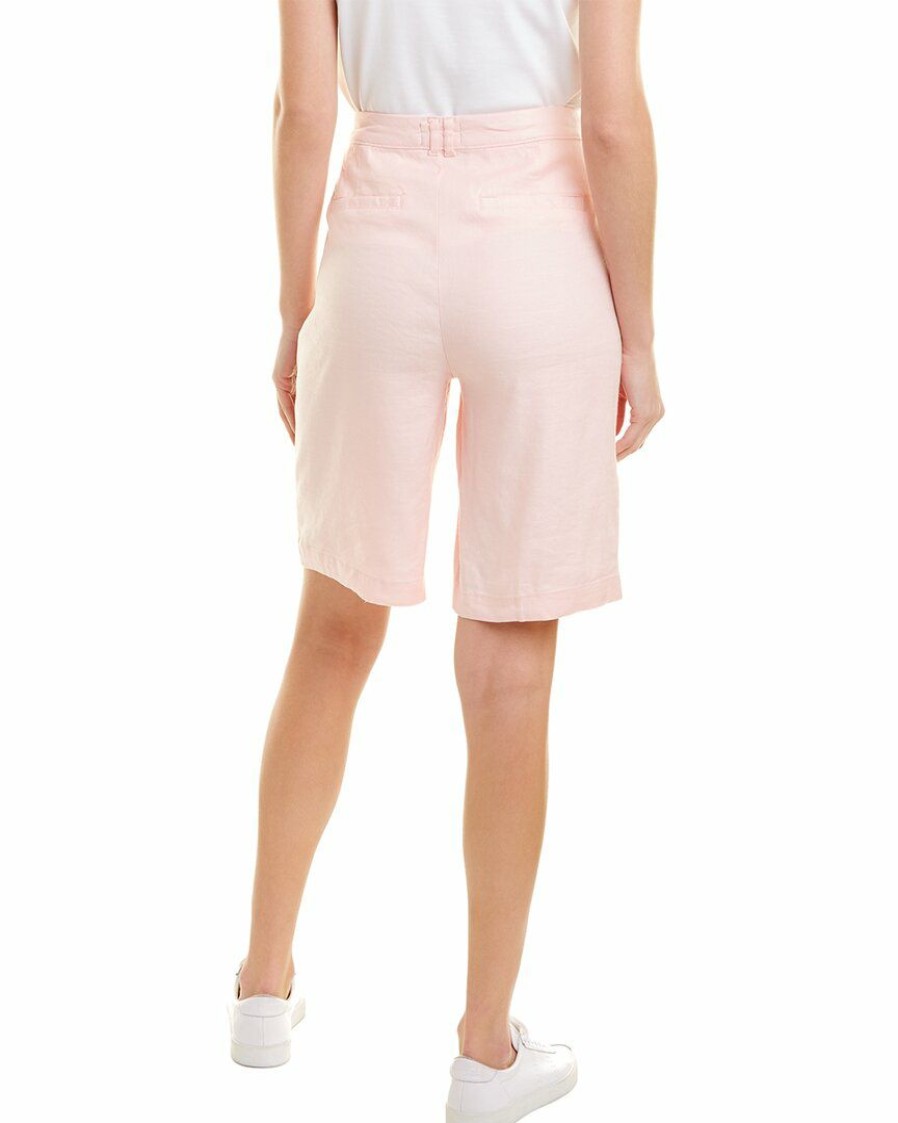 Shorts Nydj | Nydj Relaxed Linen-Blend Bermuda Short Women Shorts