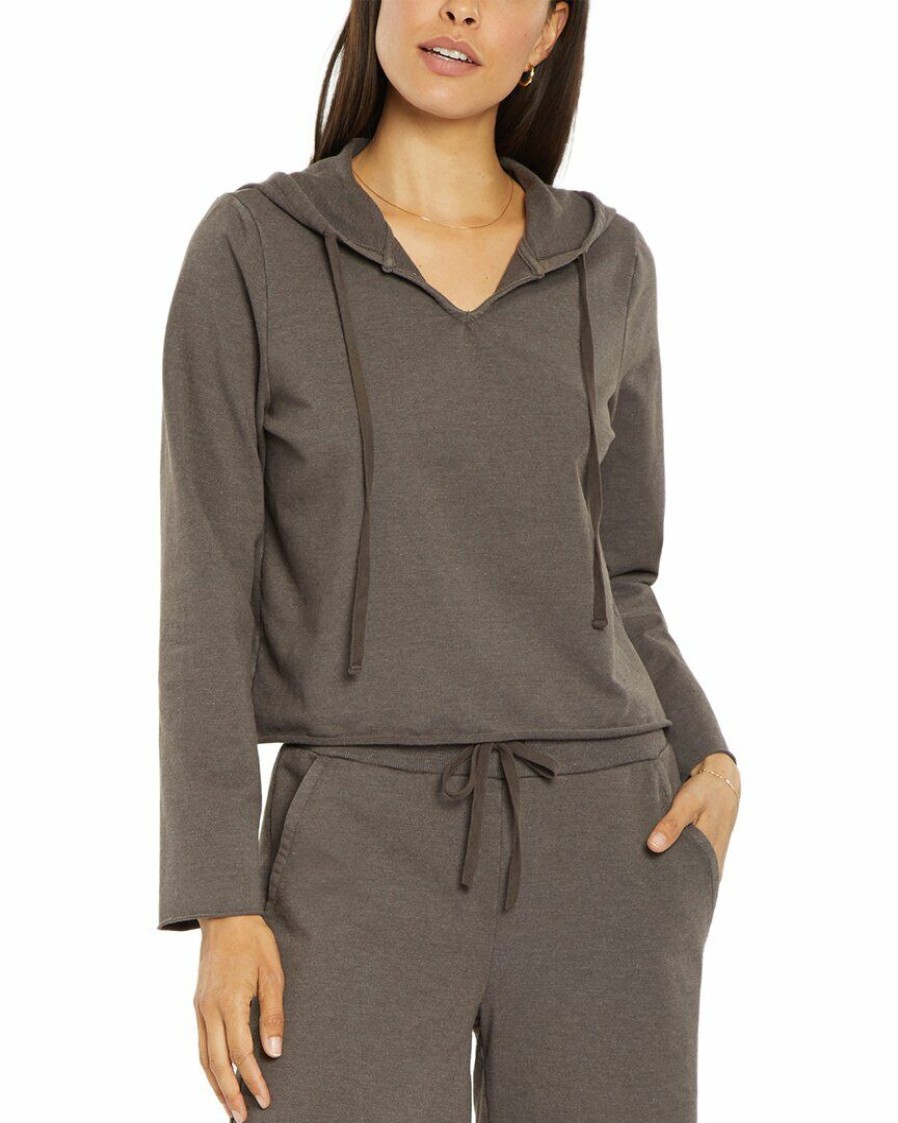 Sweaters & Knits Nydj | Nydj Cropped Hoodie Women Sweaters & Knits