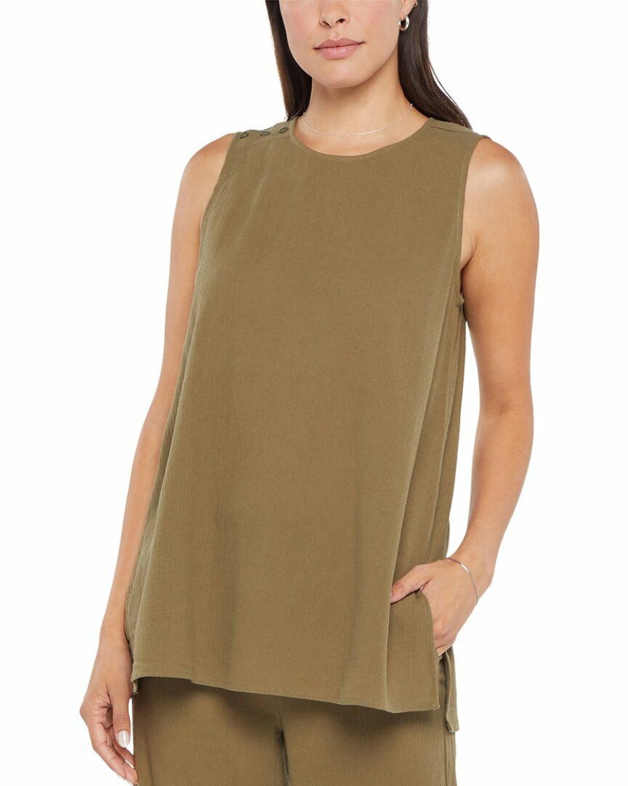 Tops Nydj | Nydj Gauze Sleeve Tunic Women Tops