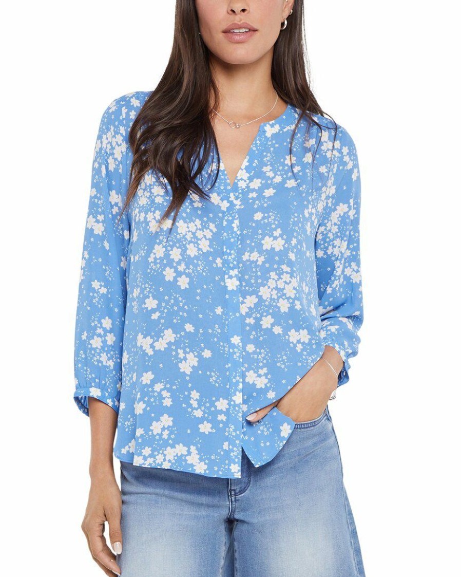 Tops Nydj | Nydj Pintuck Blouse Women Tops