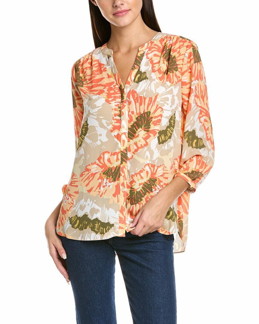 Tops Nydj | Nydj Pintuck Blouse Women Tops