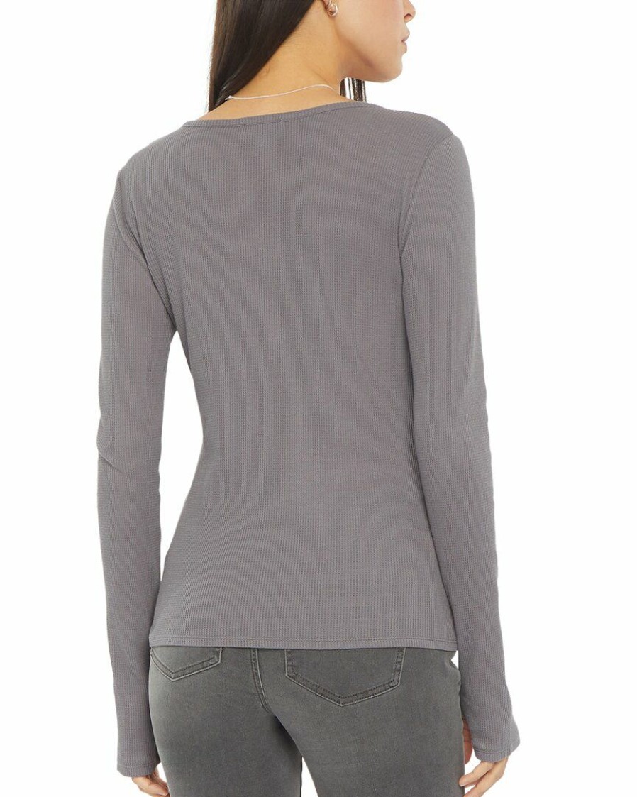 Sweaters & Knits Nydj | Nydj Fitted Henley Top Women Sweaters & Knits