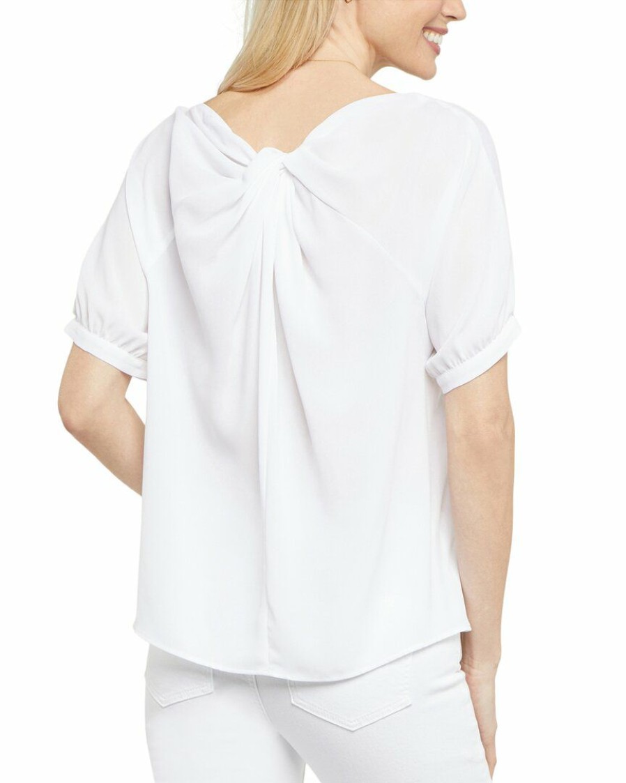 Tops Nydj | Nydj Twist Back Blouse Women Tops