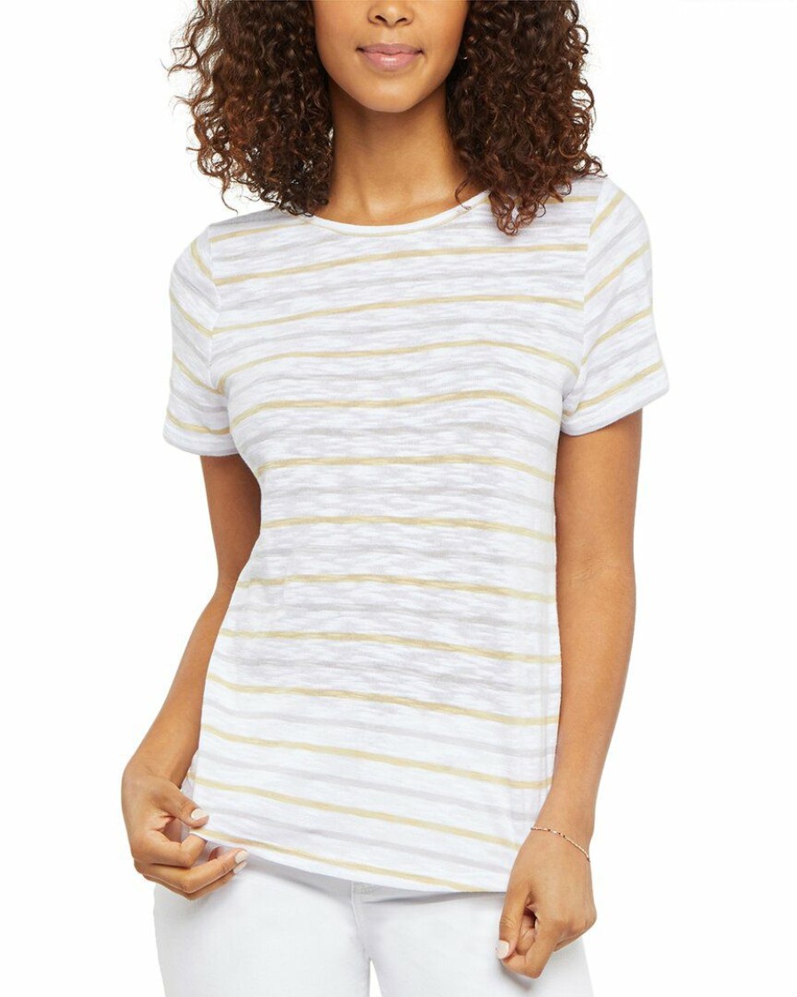 Sweaters & Knits Nydj | Nydj Striped T-Shirt Women Sweaters & Knits