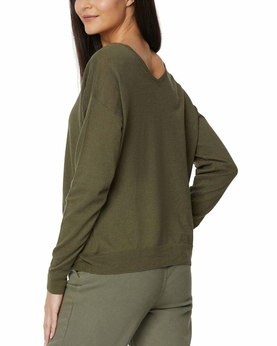 Sweaters & Knits Nydj | Nydj Double V-Neck Linen-Blend Sweater Women Sweaters & Knits