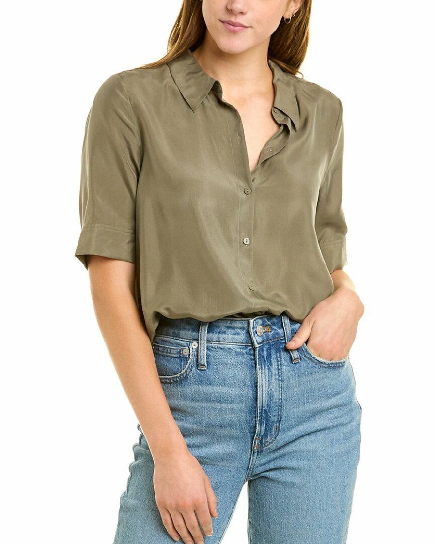 Tops Nydj | Nydj Riley Elbow Sleeve Silk Top Women Tops