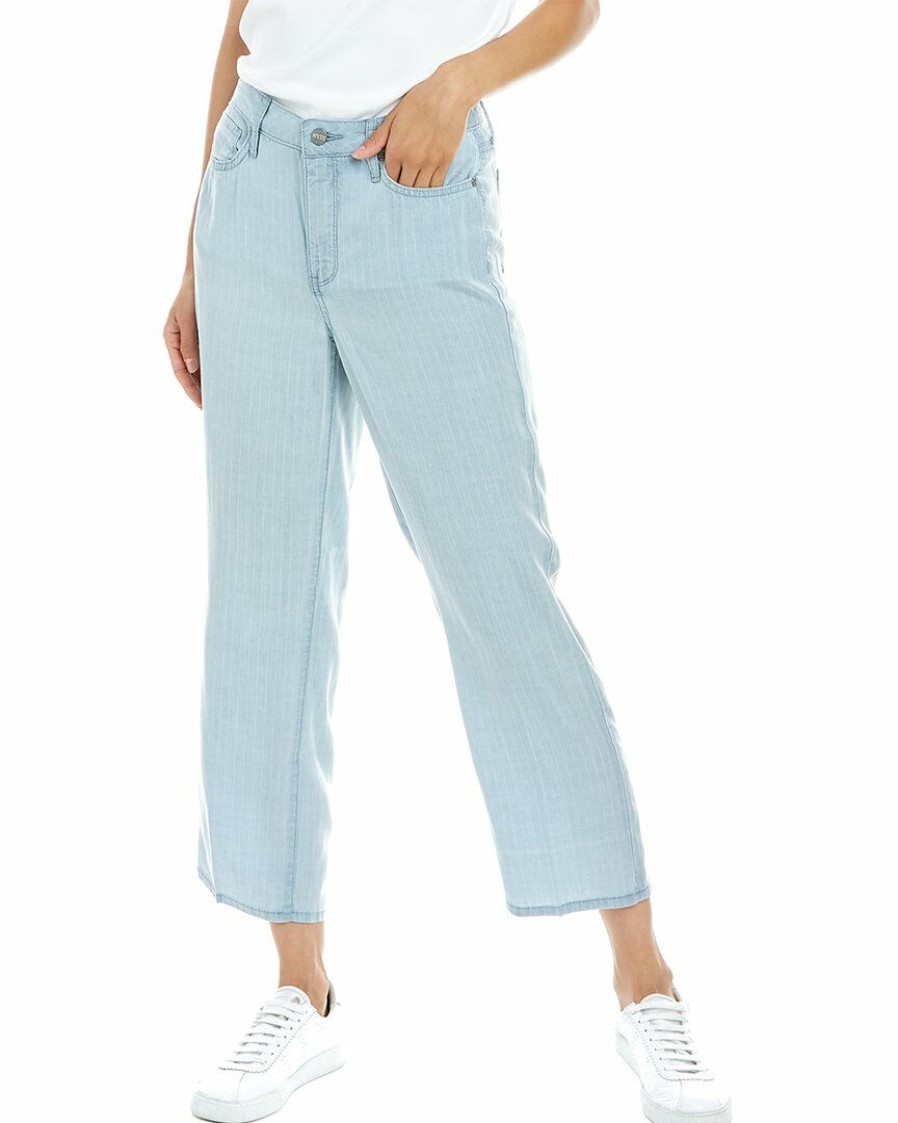 Jeans Nydj | Nydj Petite Summerville Stripes Relaxed Straight Jean Women Jeans