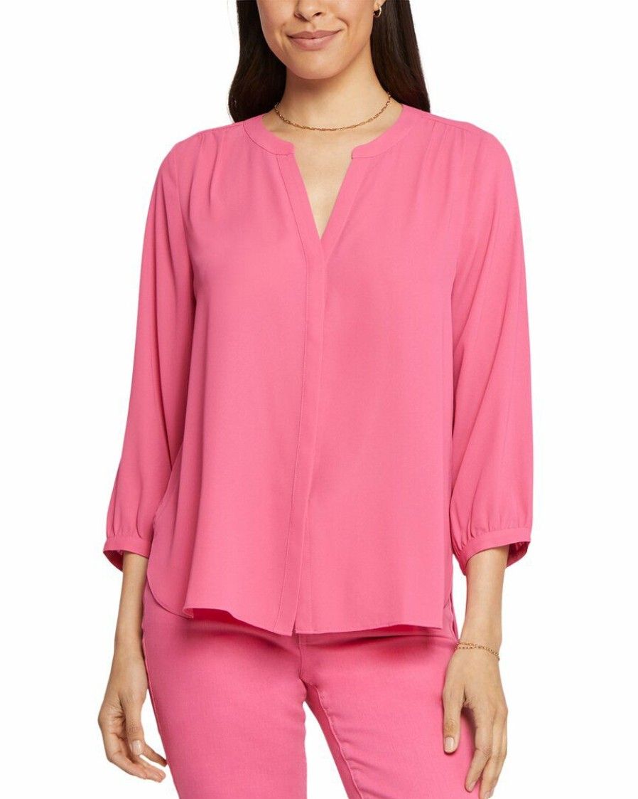 Tops Nydj | Nydj Pintuck Blouse Women Tops