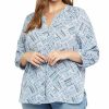 Tops Nydj | Nydj Plus Pintuck Blouse Women Tops