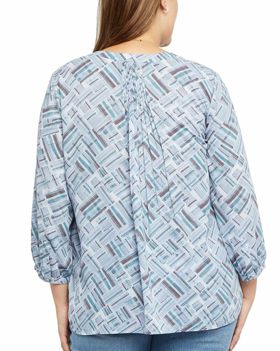 Tops Nydj | Nydj Plus Pintuck Blouse Women Tops