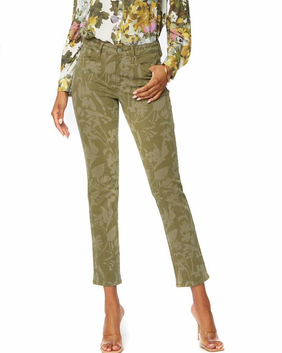 Pants Nydj | Nydj Sheri Silhouette Vines Slim Leg Women Pants