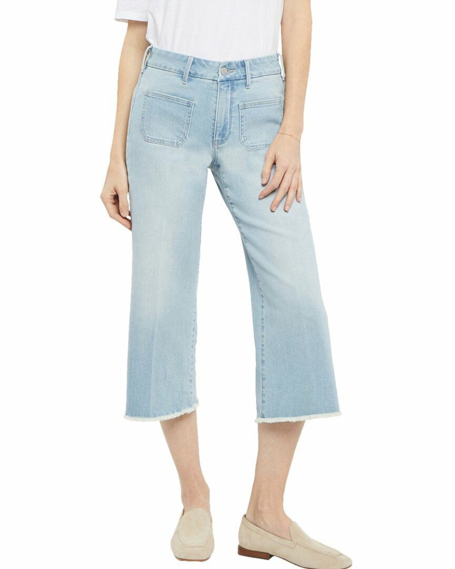 Jeans Nydj | Nydj Patchie Major Wide Leg Capri Women Jeans