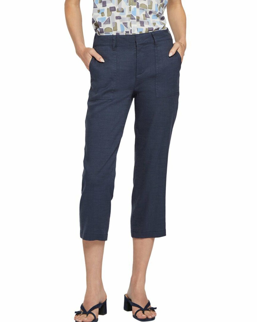 Pants Nydj | Nydj Utility Linen-Blend Pant Women Pants