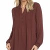 Tops Nydj | Nydj Pleat Front Tunic Women Tops