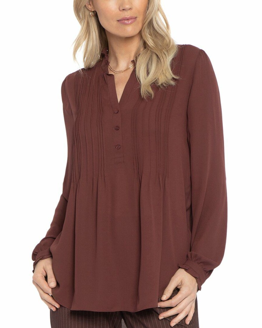 Tops Nydj | Nydj Pleat Front Tunic Women Tops