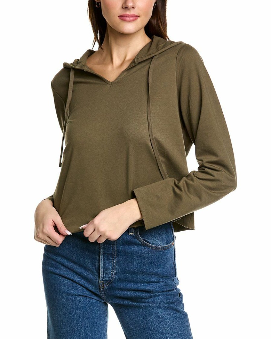 Sweaters & Knits Nydj | Nydj Cropped Hoodie Women Sweaters & Knits