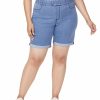 Shorts Nydj | Nydj Plus Pull On Denim Short Women Shorts