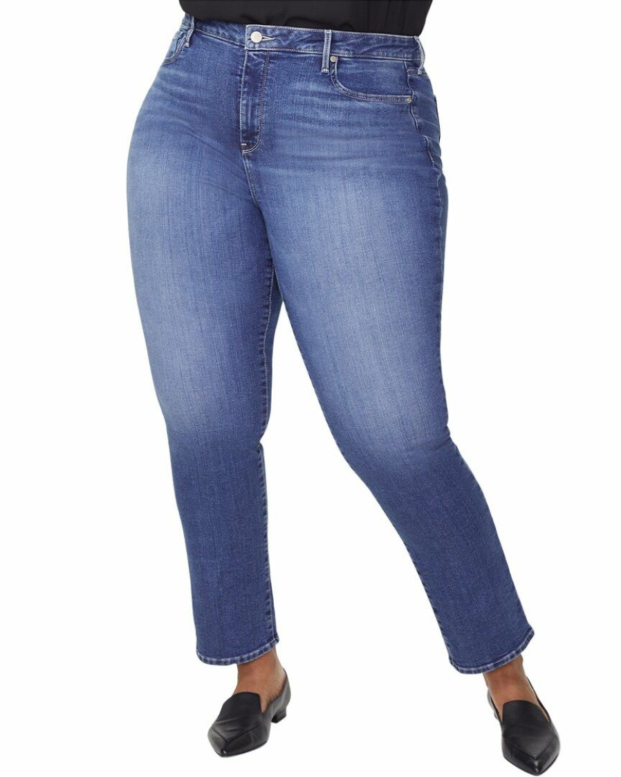 Jeans Nydj | Nydj Plus Sheri Alton Slim Straight Leg Jean Women Jeans