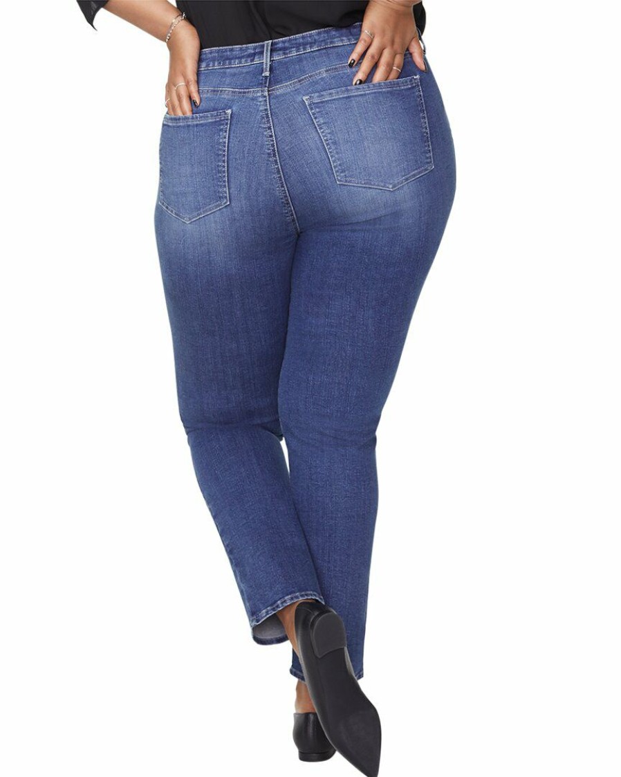 Jeans Nydj | Nydj Plus Sheri Alton Slim Straight Leg Jean Women Jeans