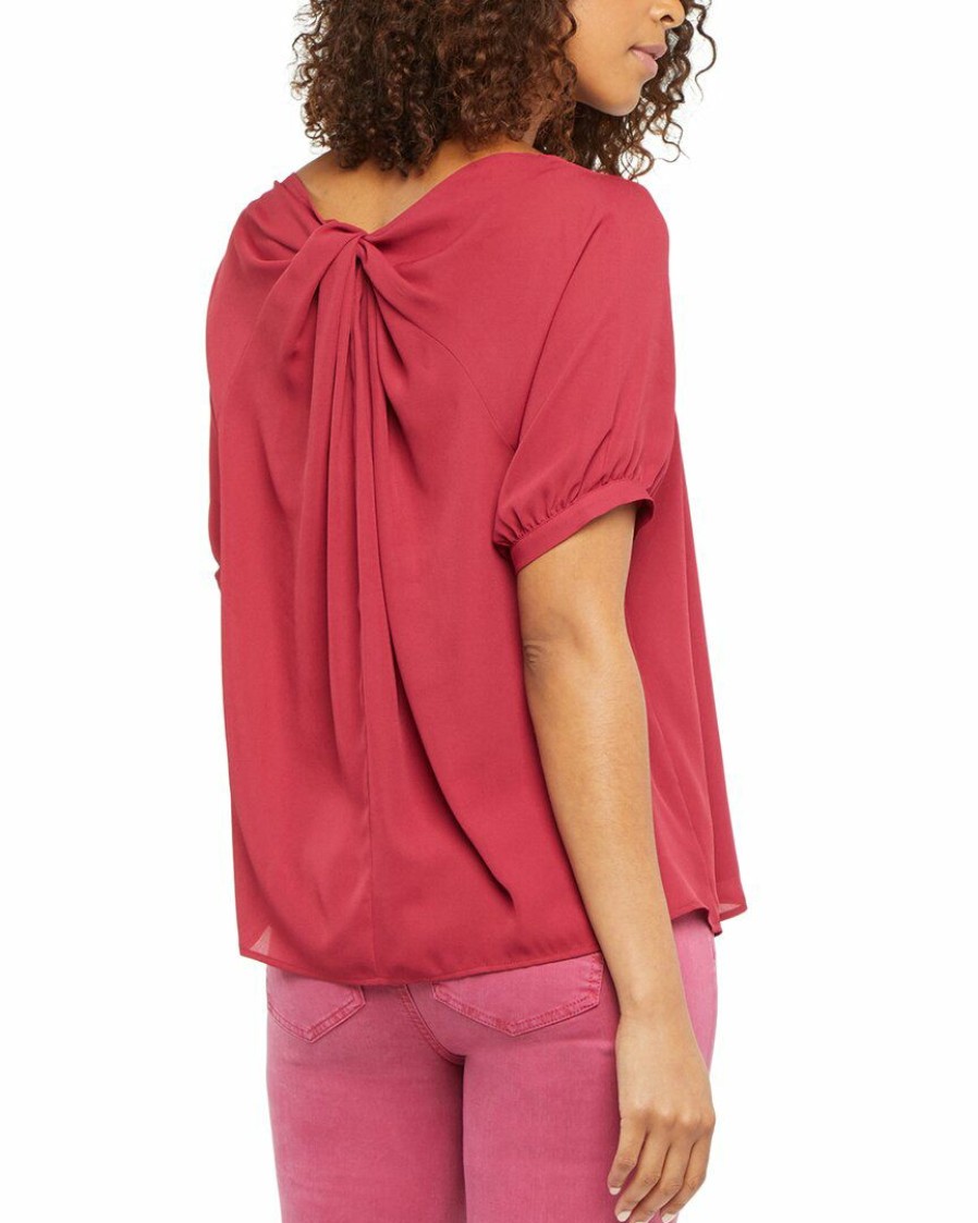 Tops Nydj | Nydj Twist Back Blouse Women Tops