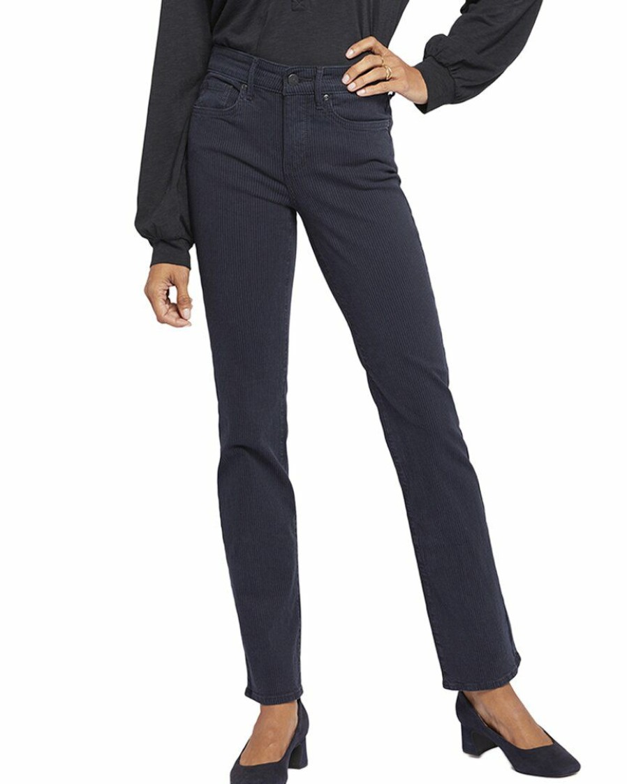 Jeans Nydj | Nydj Marilyn Windsor Stripe Straight Leg Jean Women Jeans