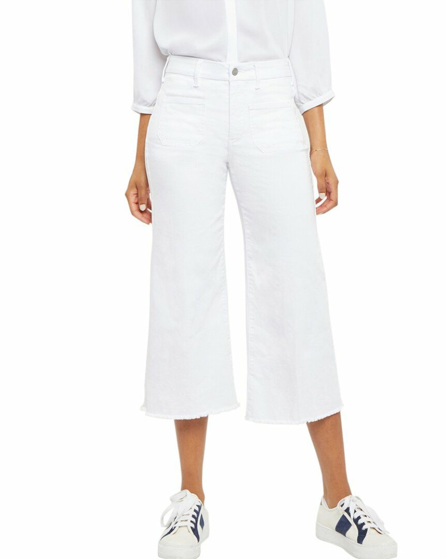 Jeans Nydj | Nydj Patchie Major Wide Leg Capri Women Jeans