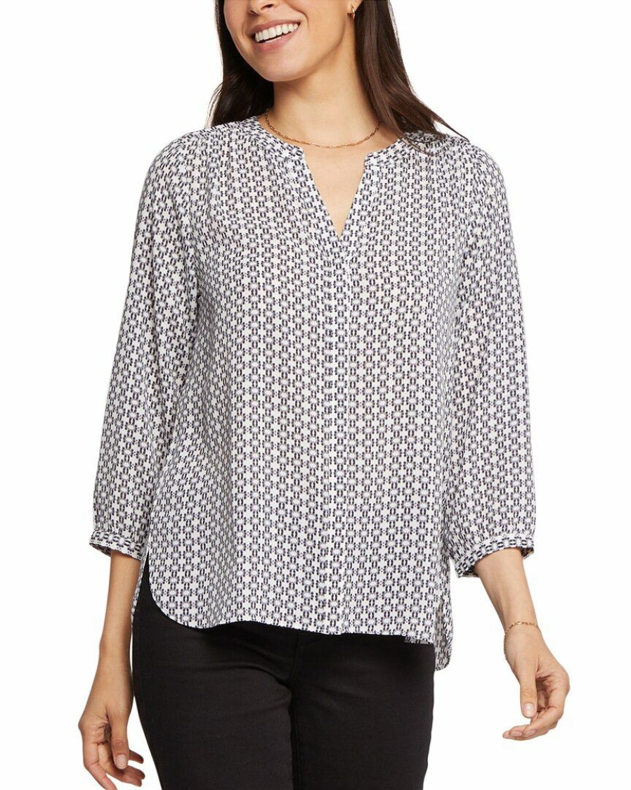 Tops Nydj | Nydj Pintuck Blouse Women Tops